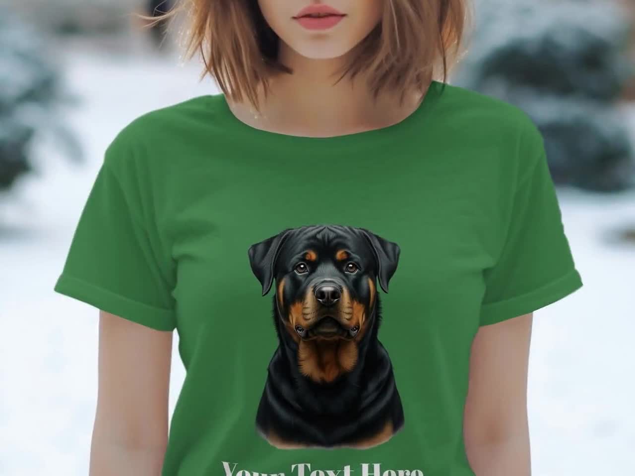 Rottweiler Portrait T-shirt: Personalized Dog Lover Gift - Etsy